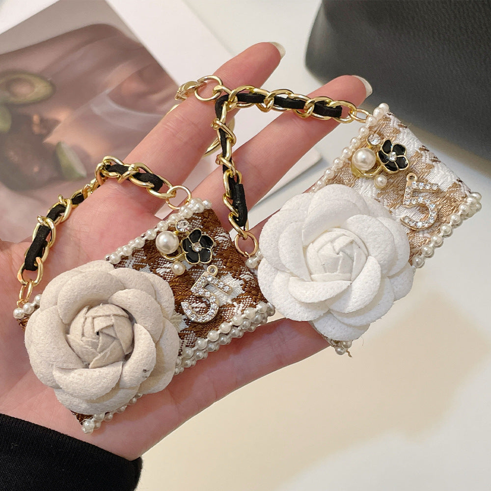 Wholesale Camellia Bag Style Keychain
